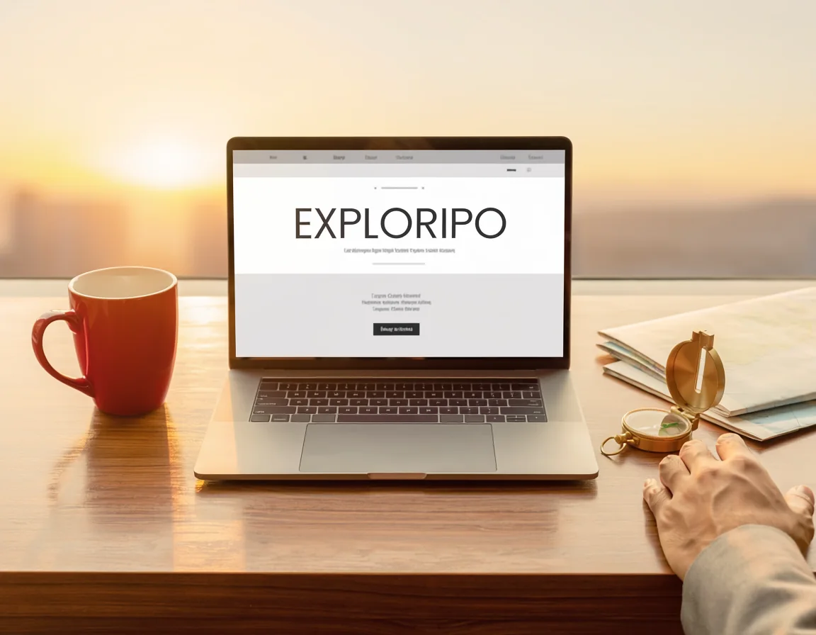 Firefly Image 5 result showing a sunrise desk and readable EXPLORIPO title