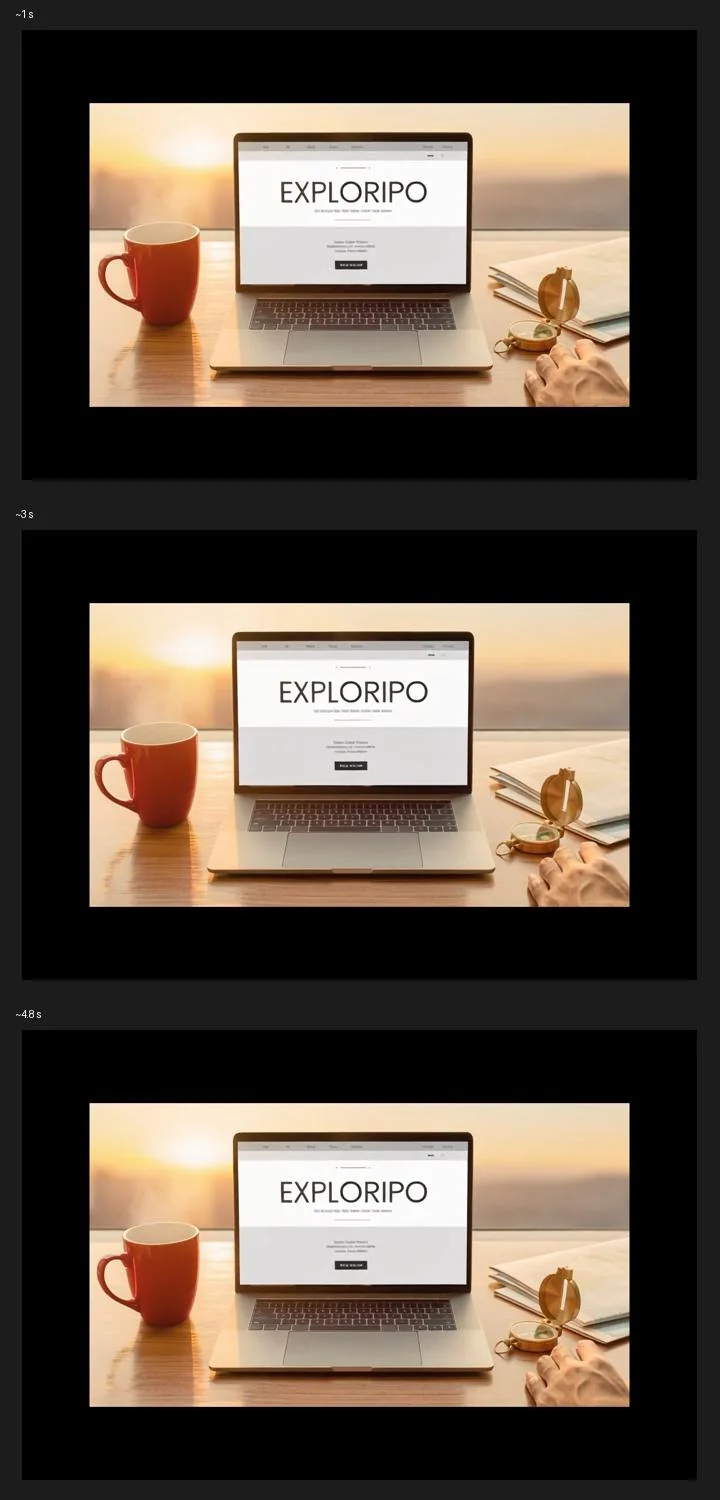 Contact sheet from the five-second Firefly image-to-video result
