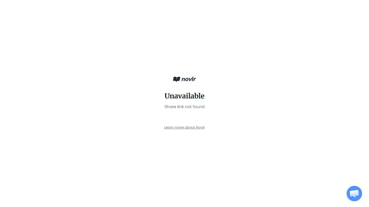 Novlr share-link-not-found page after revocation